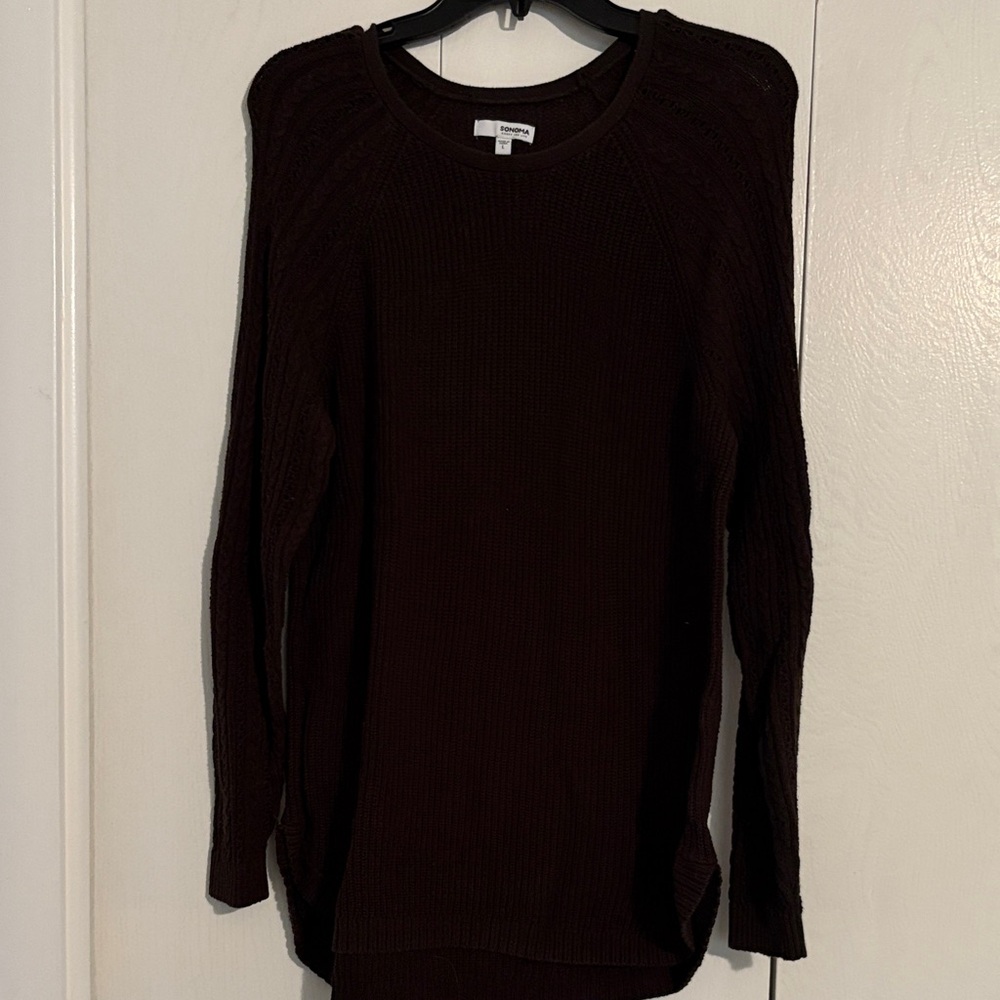 Sonoma Dark Brown Crew Neck Sweater